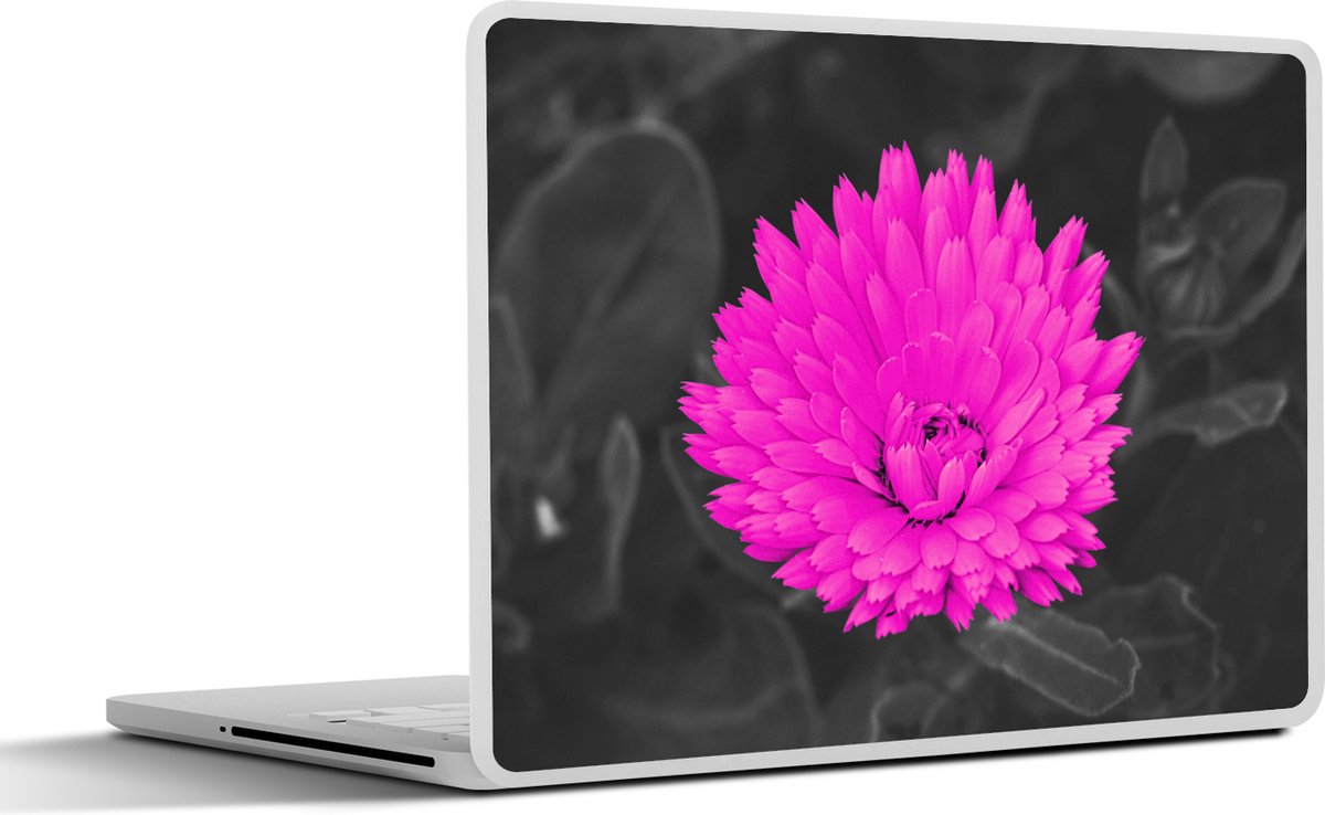Laptop sticker - 12.3 inch - Bloemen - Waterverf - Roze - 30x22cm - Laptopstickers - Laptop skin - Cover
