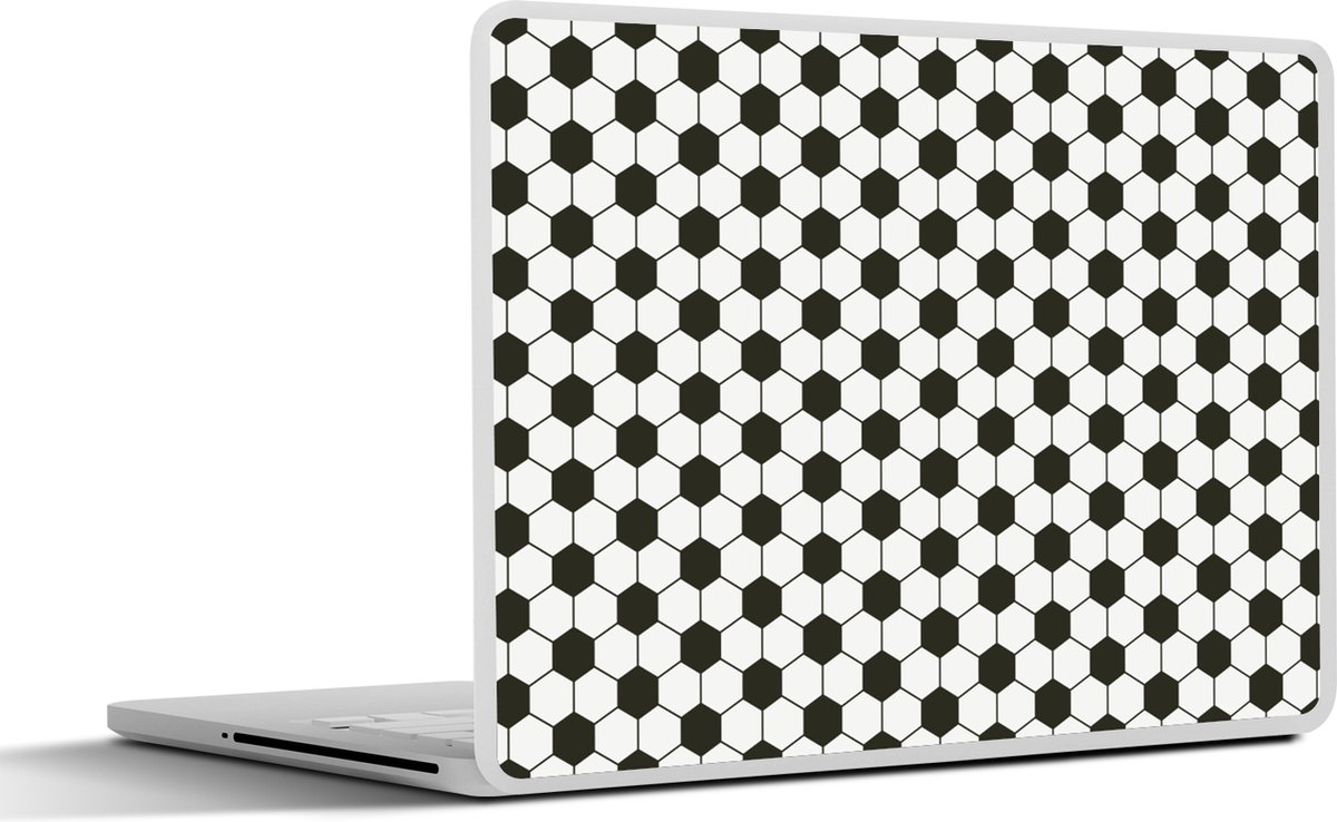 Laptop sticker - 13.3 inch - Voetbal - Patroon - Hexagon - SleevesAndCases