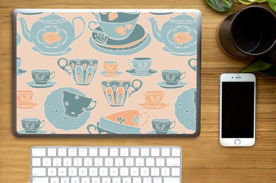 Sticker ordinateur portable - 15,6 pouces - Motifs - Vintage - Tasse - Thee