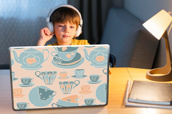 Sticker ordinateur portable - 15,6 pouces - Motifs - Vintage - Tasse - Thee