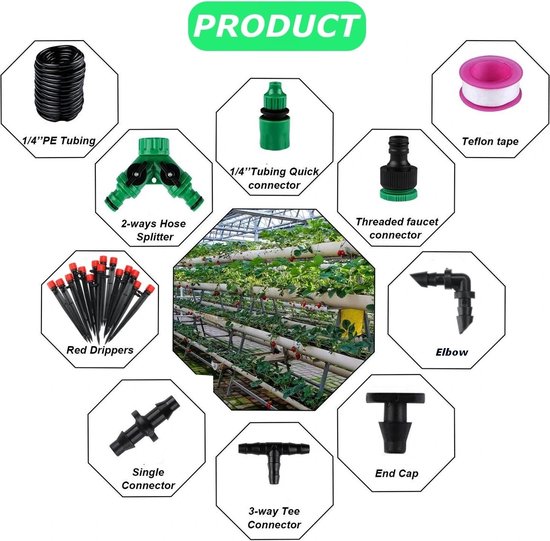 21 stuks planten irrigatie automatische kamerplanten Amzeeniu irrigatiesysteem voor tuinplanten, standaard potplanten bloemen instelbare druppelirrigatie