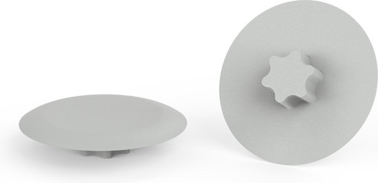 100 pièces - T10 / TX10 - Caches Premium pour vis Torx - Gris clair RAL 7035