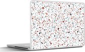 Laptop sticker - 15.6 inch - Terrazzo - Design - Grijs - Bruin - 36x27,5cm - Laptopstickers - Laptop skin - Cover