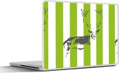 Laptop sticker - 11.6 inch - Patroon - Hert - Strepen - 30x21cm - Laptopstickers - Laptop skin - Cover