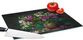 Glazen Snijplank - 39x28 - Vintage - Bloemen - Stilleven - Snijplanken Glas