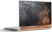 Laptop sticker - 17.3 inch - Abstract - Goud - Design - 40x30cm - Laptopstickers - Laptop skin - Cover