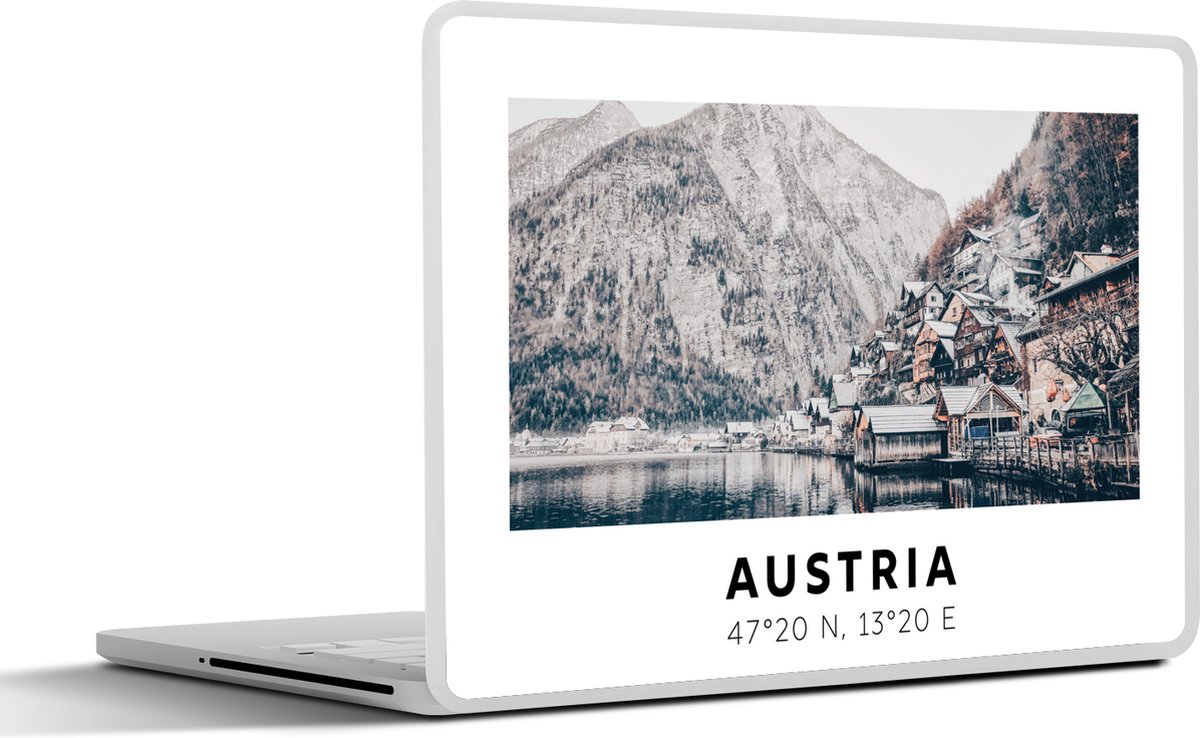 Laptop sticker - 12.3 inch - Oostenrijk - Water - Berg - Alpen - 30x22cm - Laptopstickers - Laptop skin - Cover