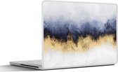 Laptop sticker - 14 inch - Abstract - Goud - Luxe - 32x5x23x5cm - Laptopstickers - Laptop skin - Cover