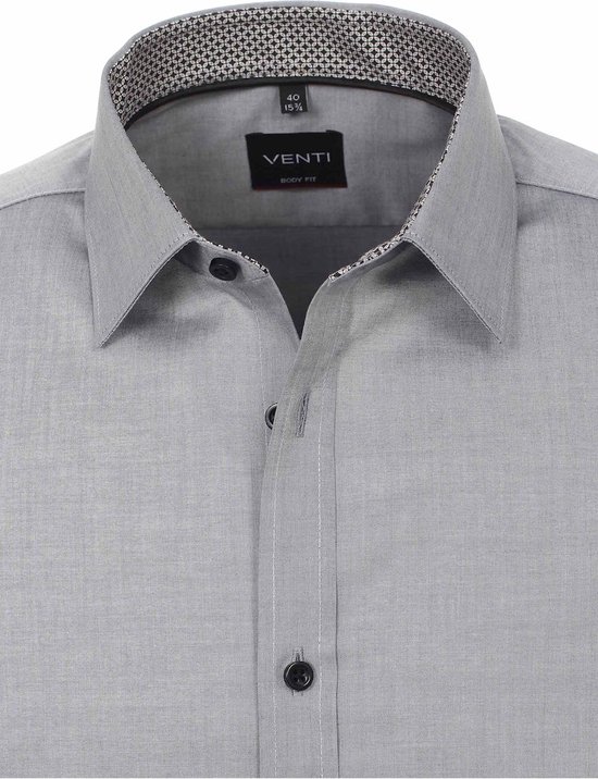 Venti Overhemd Zilver Body Fit Edition 193295600-705 - L