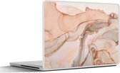 Laptop sticker - 17.3 inch - Marmer - Roze - Rosé - 40x30cm - Laptopstickers - Laptop skin - Cover