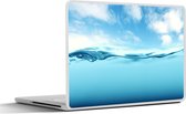 Laptop sticker - 14 inch - Zee - Wolken - Blauw - 32x5x23x5cm - Laptopstickers - Laptop skin - Cover