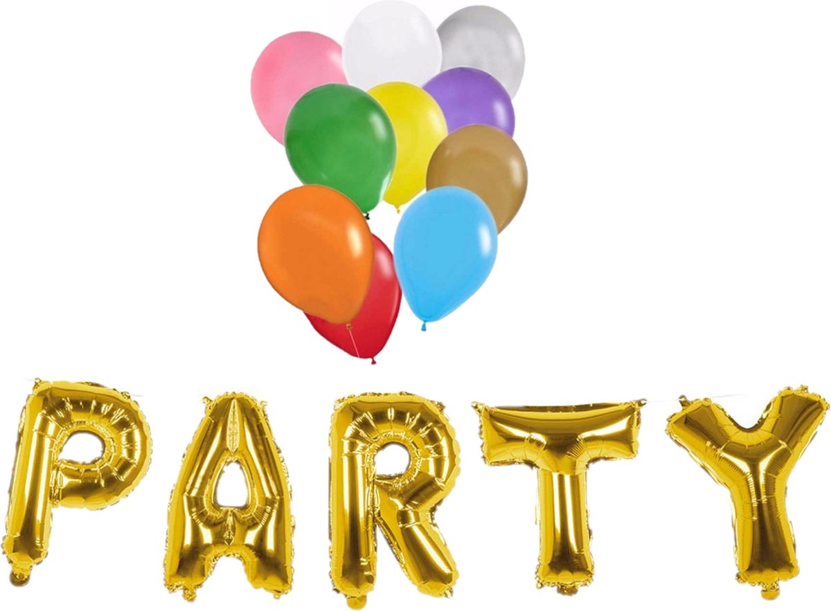 Ballons d'anniversaire 100x pièces avec des lettres de ballon en aluminium  Party de 36cm