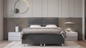 Bol.com Boxspring Bed Alba velvet met opbergruimte 160x200 cm - compleet boxspring bed met opbergruimte matras en topper aanbieding