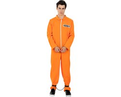 FUNIDELIA Gevangenis Kostuum - Oranje Overall - Maat: S - M