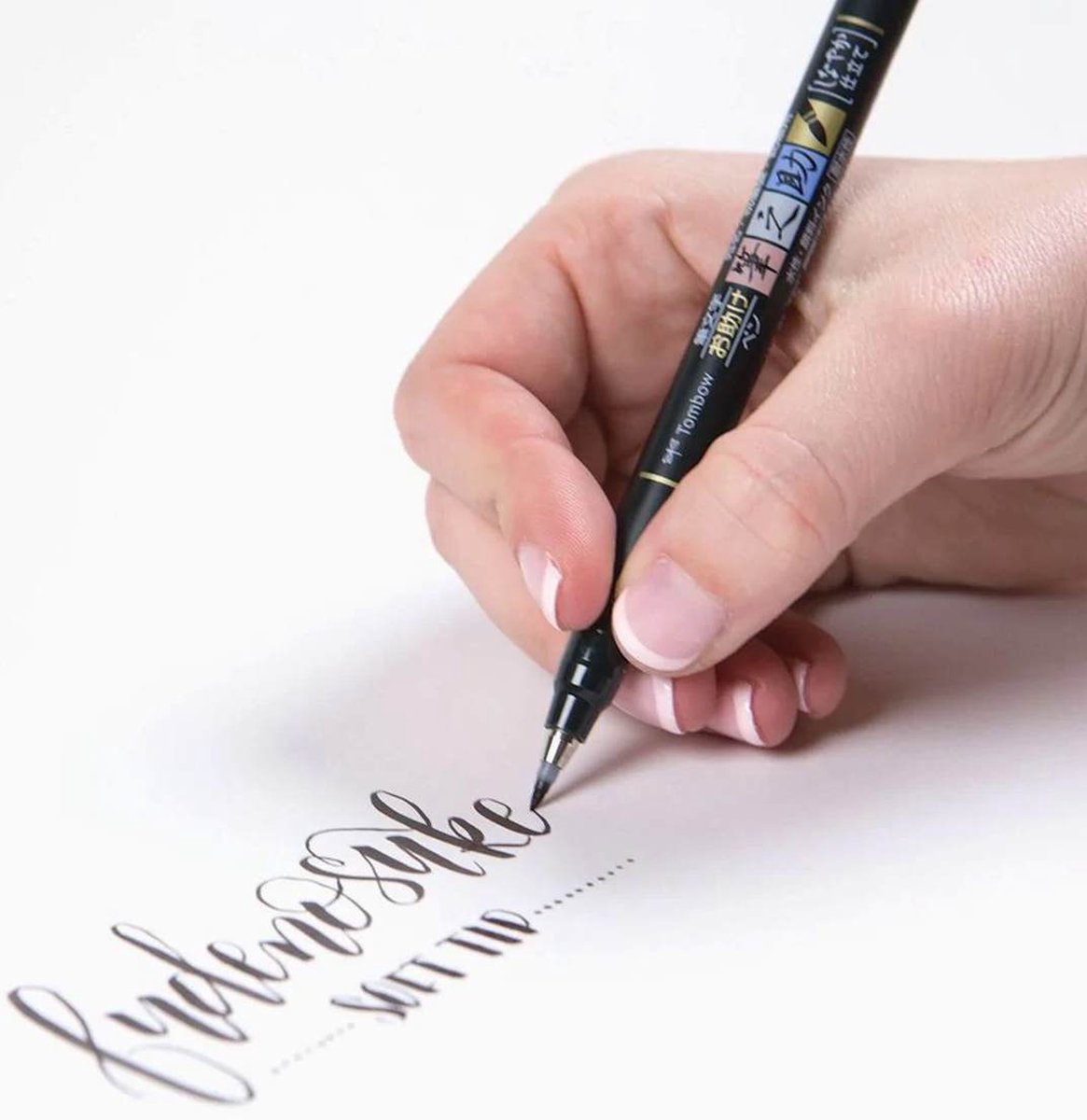 Tombow Fudenosuke Brushpennen - Harde en Zachte Punt - Nib - Set van 2 — afbeelding 6