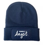 Wintermuts navy - Remmen is Angst - soBAD. | Wintersport | Après ski outfit Warme Muts voor Volwassenen | Heren en Dames Beanie