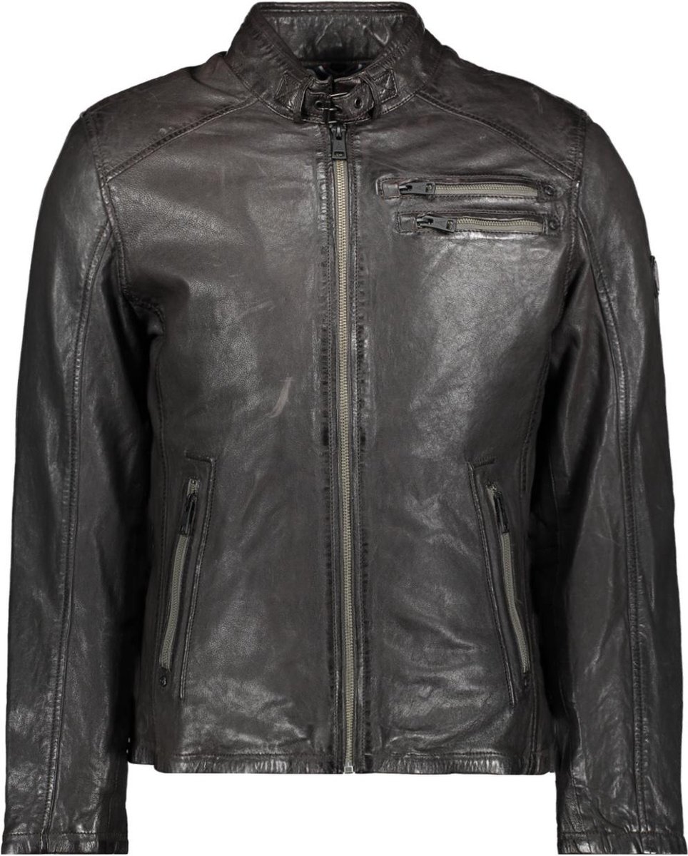 Donders Jas Leather Jacket 52310 551 Rustic Brown Mannen Maat - 56