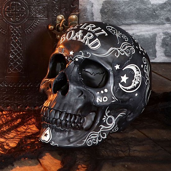 Nemesis Now - Spirit Board - Ouija Talking Board Skull Ornament 20cm