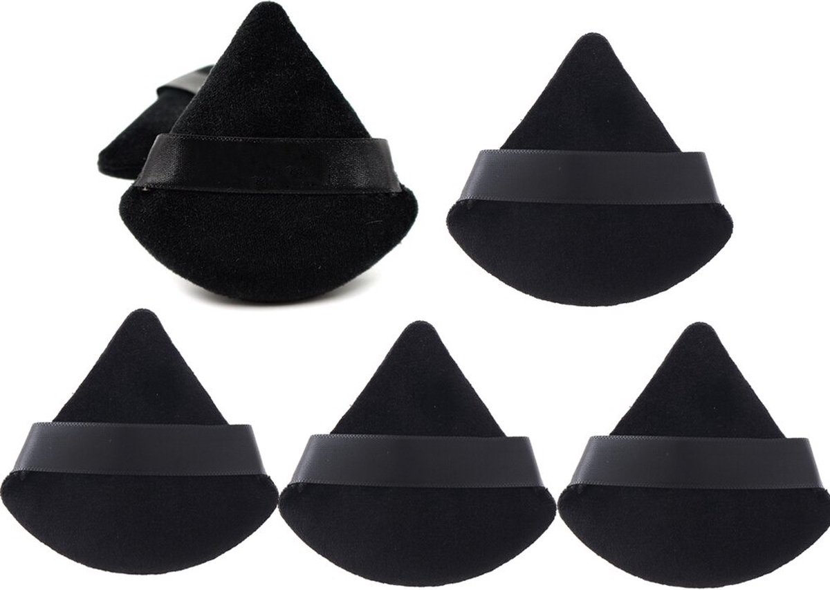 Goedkoopste WiseGoods Luxe Poeder Spons Set - Beauty Blender - Sponsjes Make Up - Make-Up Accessoires - Makeup Tools - Verzorging - Zwart 5st