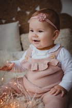 Daisy op nylon haarbandje - Bloemetje - Oud Roze - Baby - Kerst - Bows and Flowers