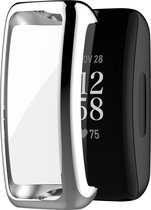 YONO Bumper geschikt voor Fitbit Inspire 3 – Siliconen Case – Screenprotector Hoesje – Zilver