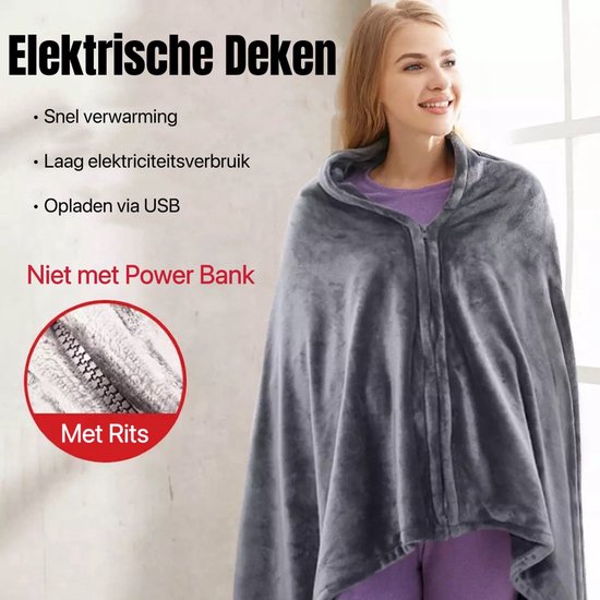 Elektrische fleece deken - Overal in huis te gebruiken - elektrische  knuffeldeken -... | bol.com