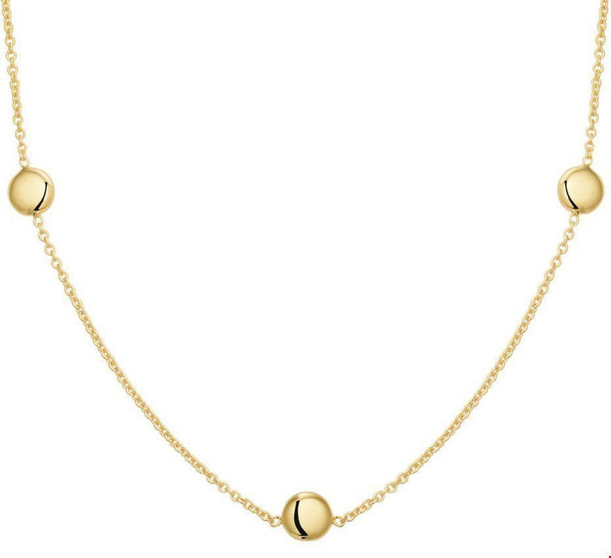 The Fashion Jewelry Collection Ketting 1,2 mm 43 - 45 cm - Geelgoud