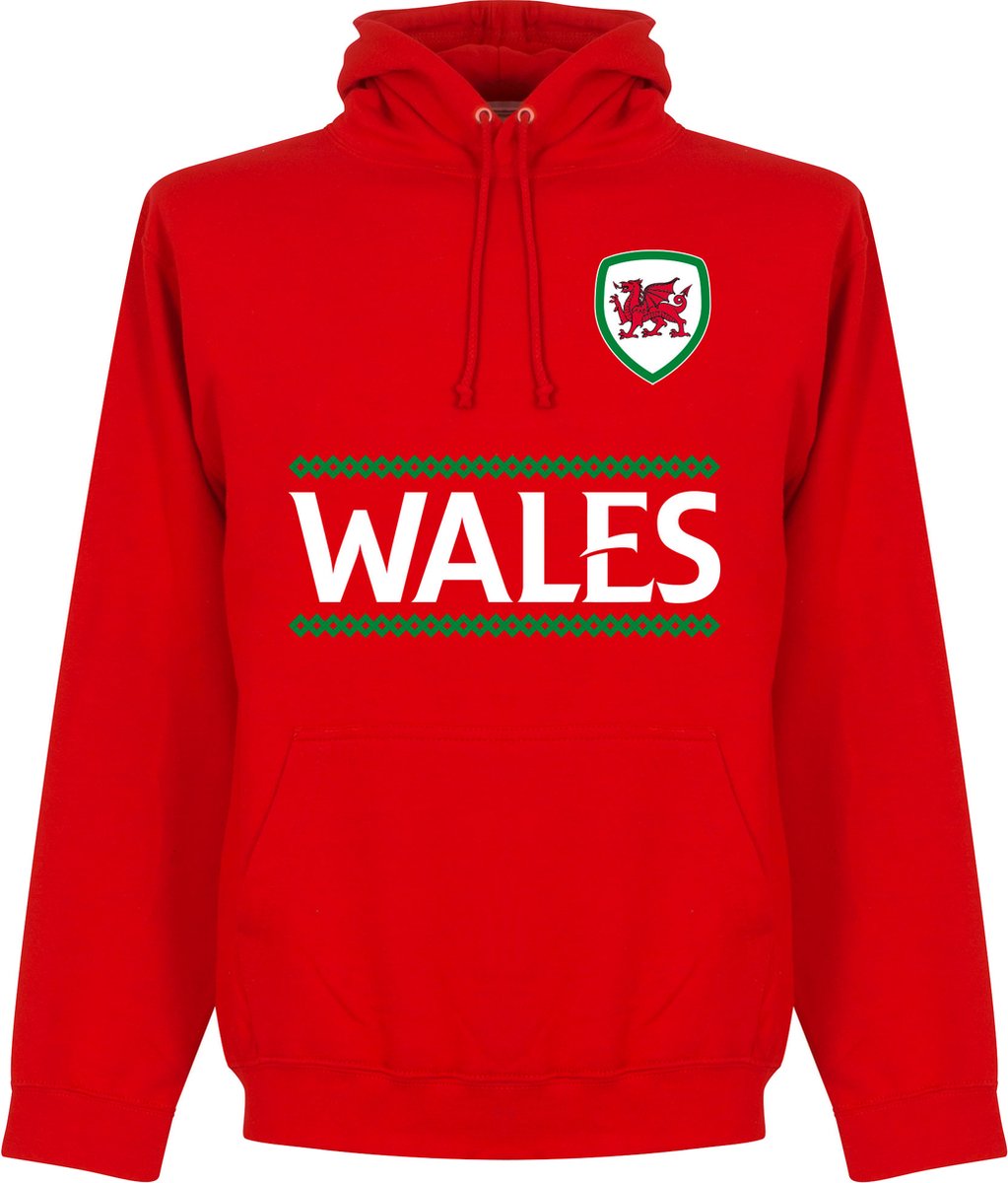 Wales Reliëf Team Hoodie - Rood - S