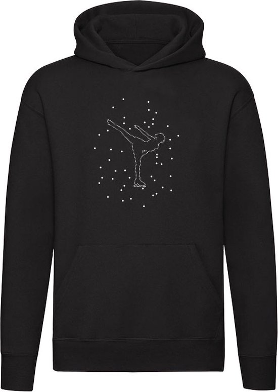 Foto: Kunstschaatsen ijsdansen winter schaatsen sport unisex trui hoodie sweater capuchon zwart