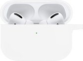 Hoesje Geschikt voor Airpods Pro Hoesje Siliconen Case Hoes - Hoesje Geschikt voor Apple Airpods Pro Case - Wit