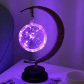 Twinklingplanet - Maanlamp - Paars- Verlichting - Nachtlampje - Decoratie - kerstballen - Tafellamp - Kerst -