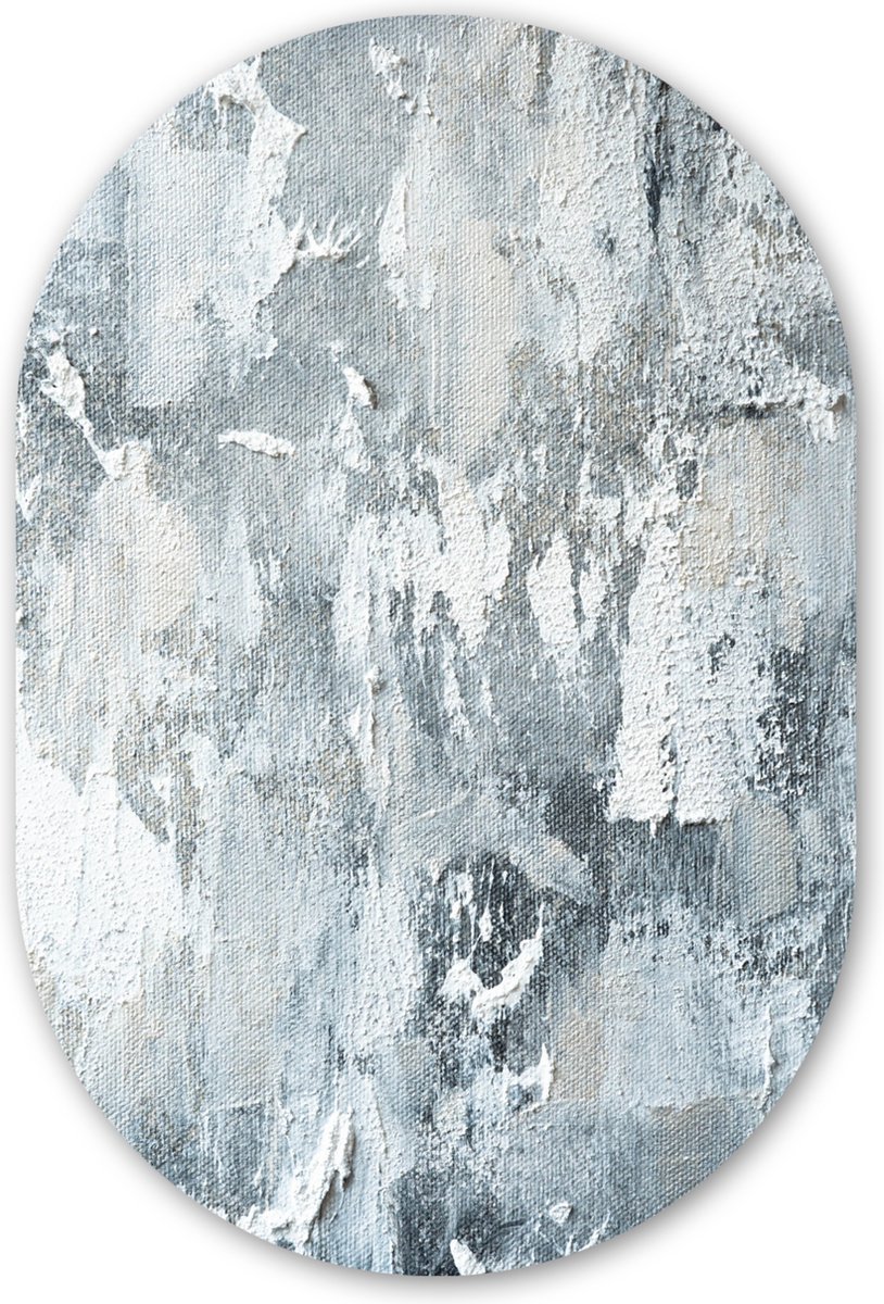 Muurovaal 60x90 cm - Ovale wanddecoratie Verf - Industrieel - Design - Ovalen schilderij - Muurdecoratie woonkamer - Kamer decoratie - Schilderijen - Wandcirkel
