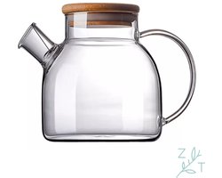 ZijTak - theepot met spiraal - thee/infuser - 1000 ml - filter - theekan - glas