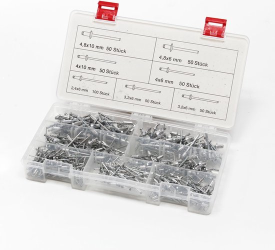 SKIR'CO (50 stuks) Verzonken Aluminium Blindklinknagels 4,8 x 12 mm