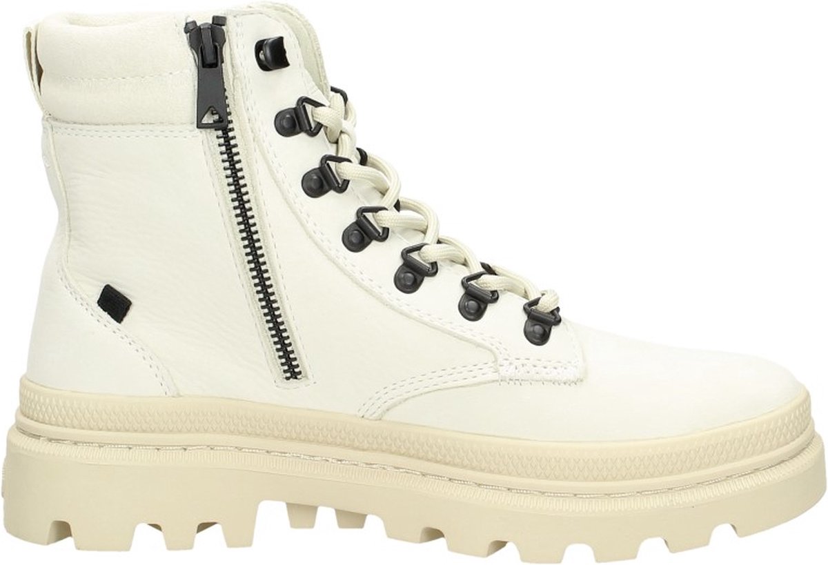 Palladium Pallatrooper Veterschoenen Hoog Gebroken Creme