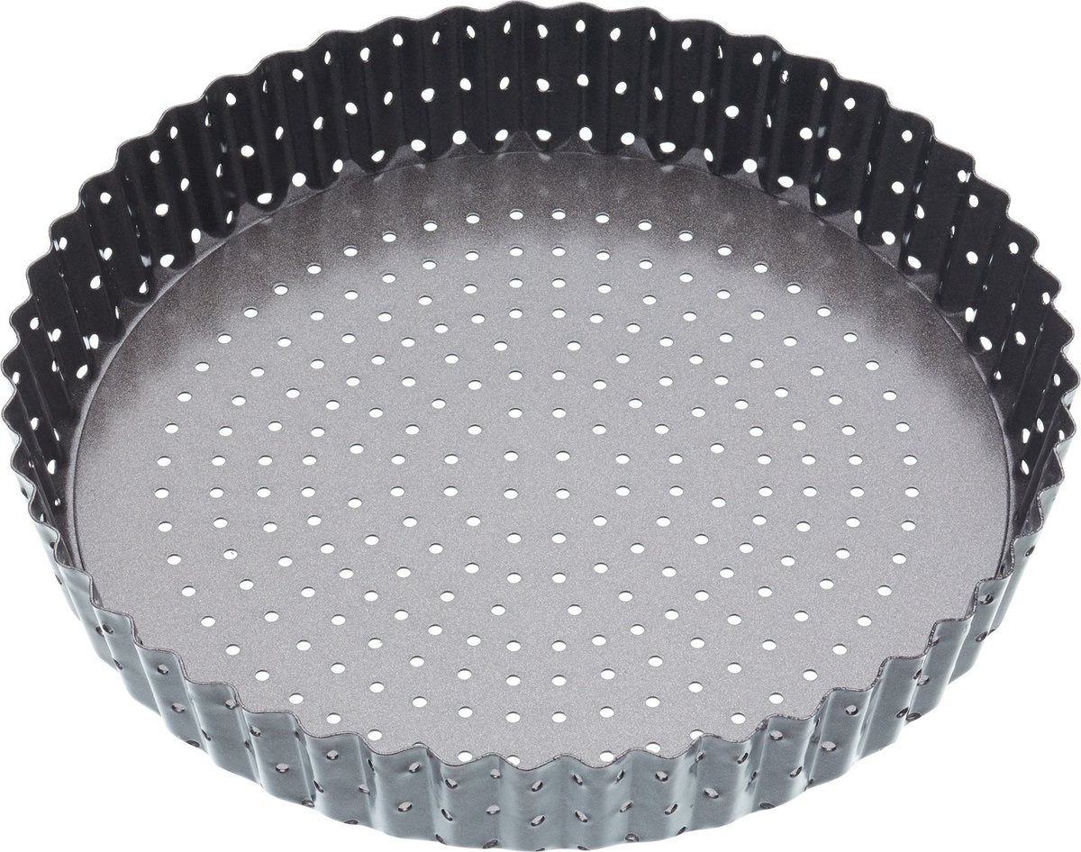 Ronde geribbelde bakvorm Geperforeerd met losse bodem, 20 cm - Masterclass