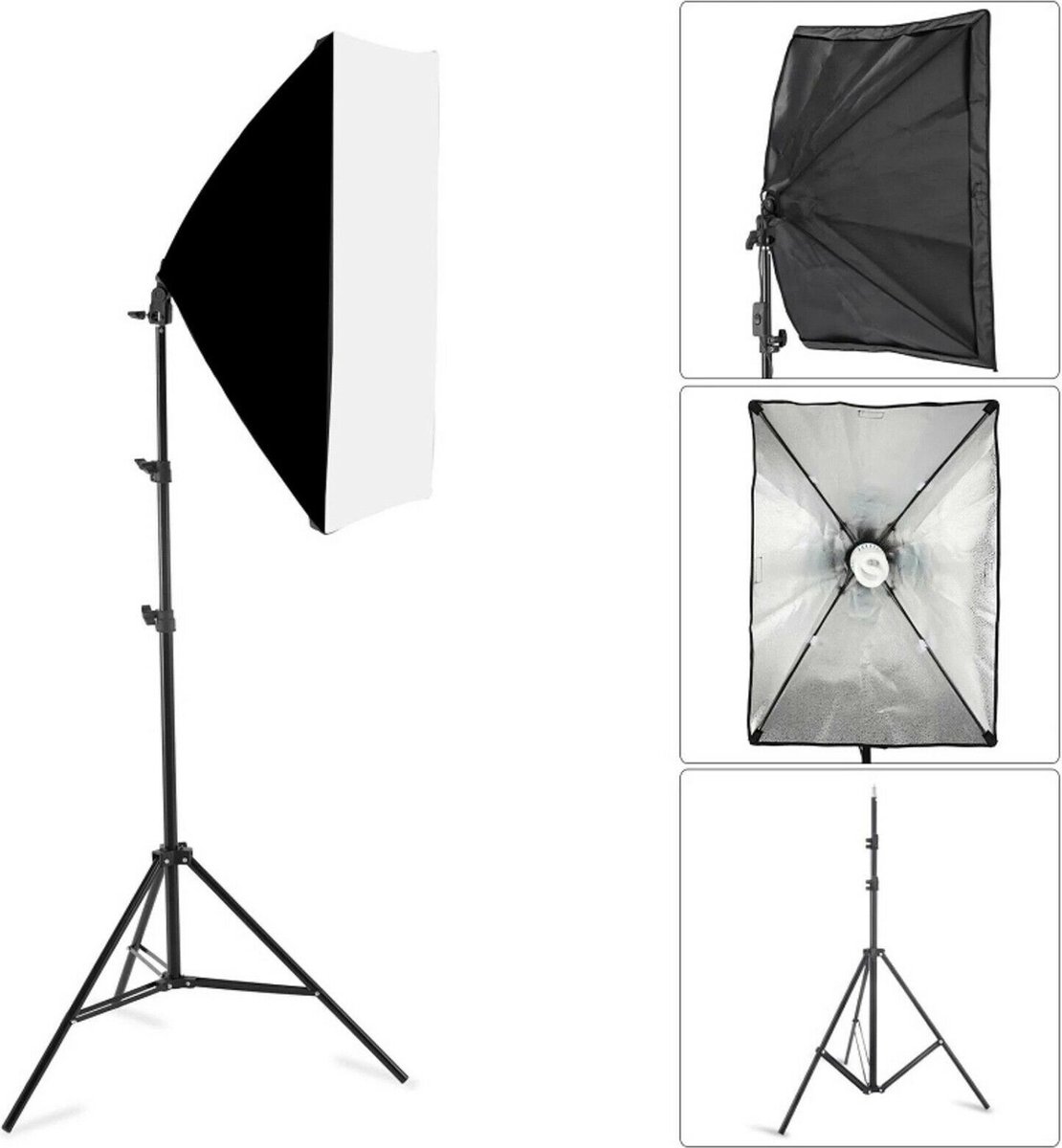 2 x 135 w softbox - fotostudio - fotolamp - set - fotografie softboxen