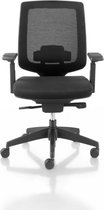 Ergo - Chaise de bureau - noir - structure réglable - 5 pieds - roues