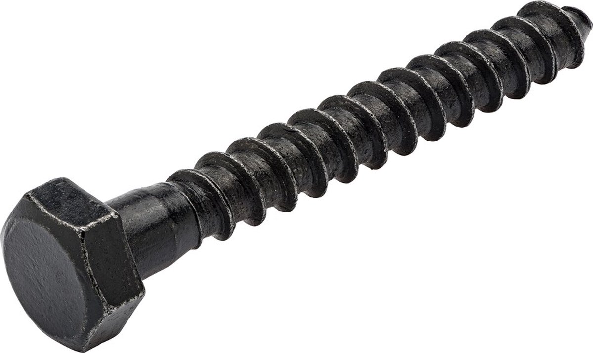 Blackline houtdraadbout HCP zwart 6x30mm (5st) - Hoenderdaal