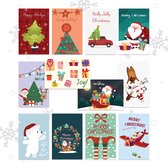Giftmas Cartes de Noël - Cartes de Cartes de vœux - 36 Pièces - Avec Enveloppes et Autocollants - 10x15cm