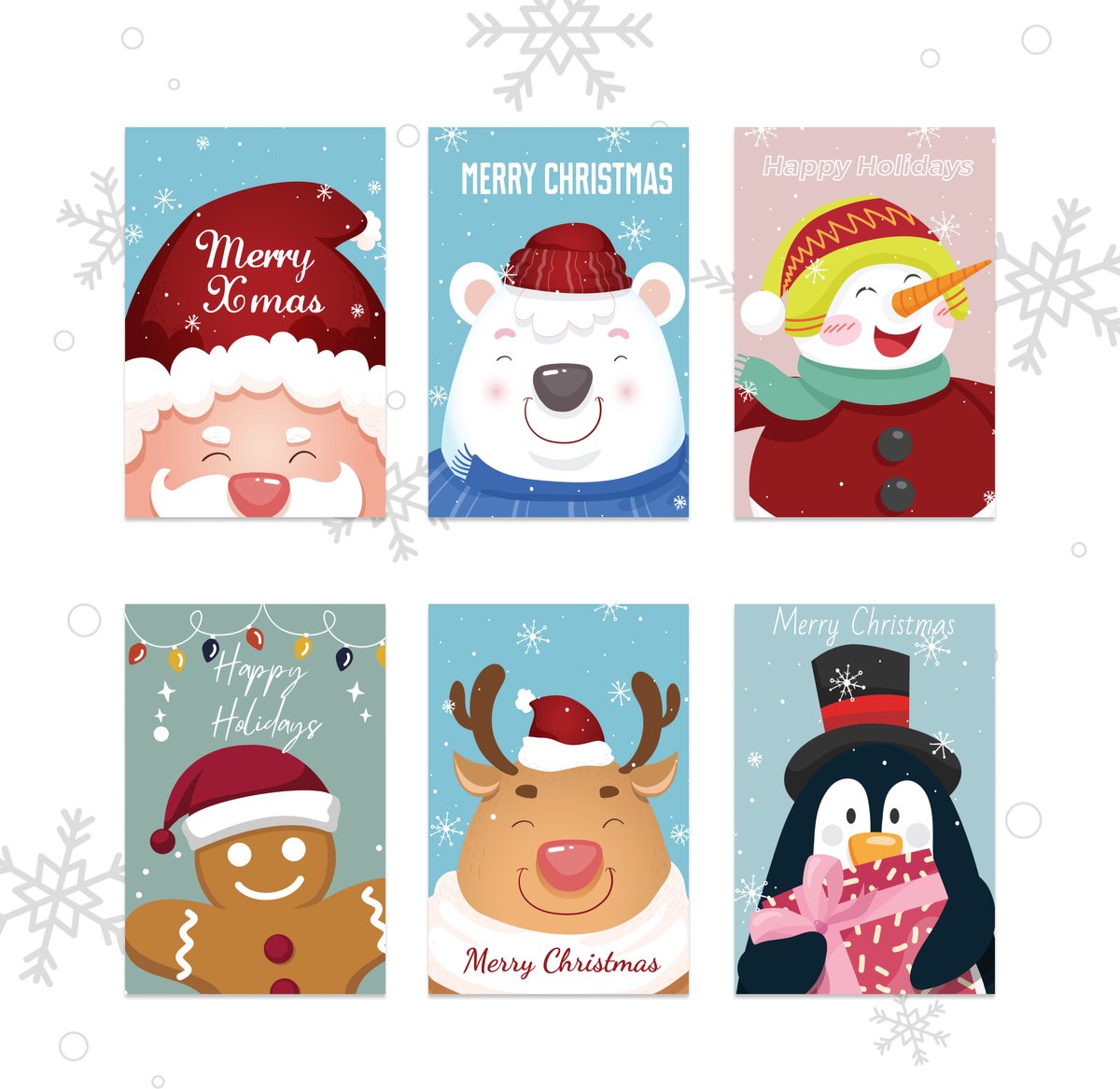 36 Giftmas Kerstkaarten - Met Enveloppen en Stickers - 10x15cm 2