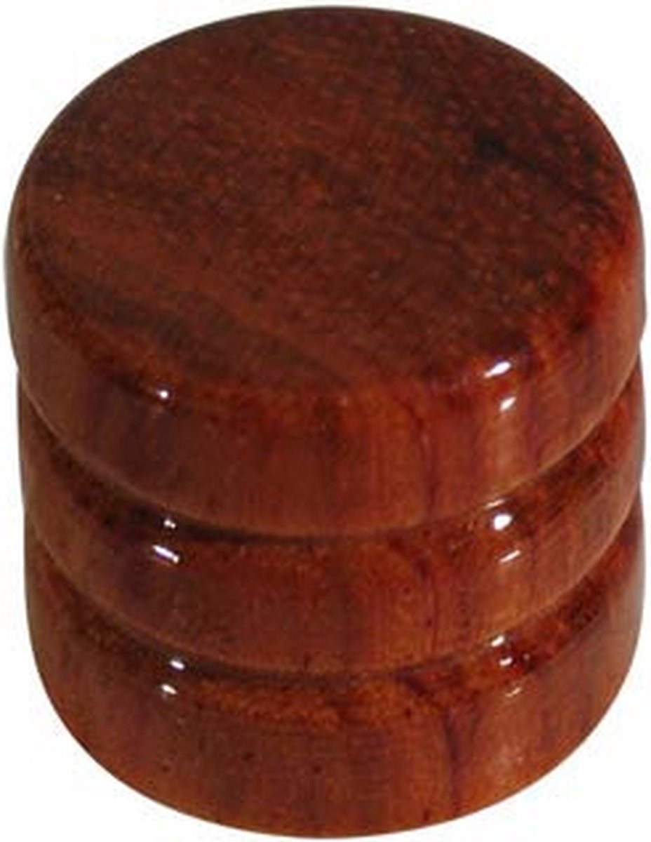 dome knob, wood, 2 rings, 19x18mm, bubingga