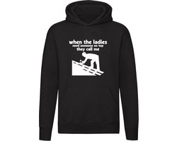 They call me Hoodie - werk - klussen - dakdekker - reparatie - loodgieter - vakman - grappig - unisex - trui - sweater - capuchon