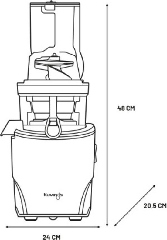 Kuvings Revo830 - Slowjuicer - Dual Big Mouth - Zwart
