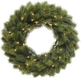 Dennenkrans 40 cm met verlichting - deurkransen / kerstkrans
