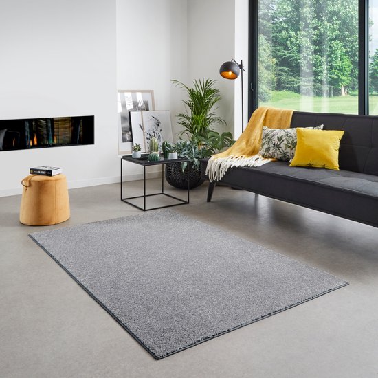 Carpet Studio Santa Fe Vloerkleed 190x290cm - Laagpolig Tapijt Woonkamer - Tapijt Slaapkamer - Kleed Grijs