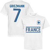 Frankrijk Griezmann 7 Team T-Shirt - Wit - 5XL
