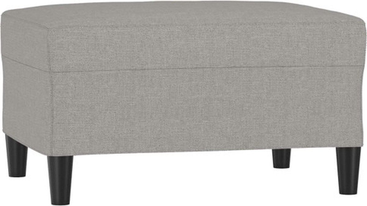 vidaXL - Voetenbank - 70x55x41 - cm - stof - lichtgrijs