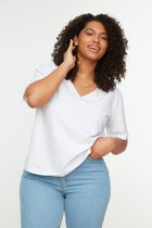 Trendyol TBBSS22BF0028 Volwassenen Vrouwen - Wit - 2XL