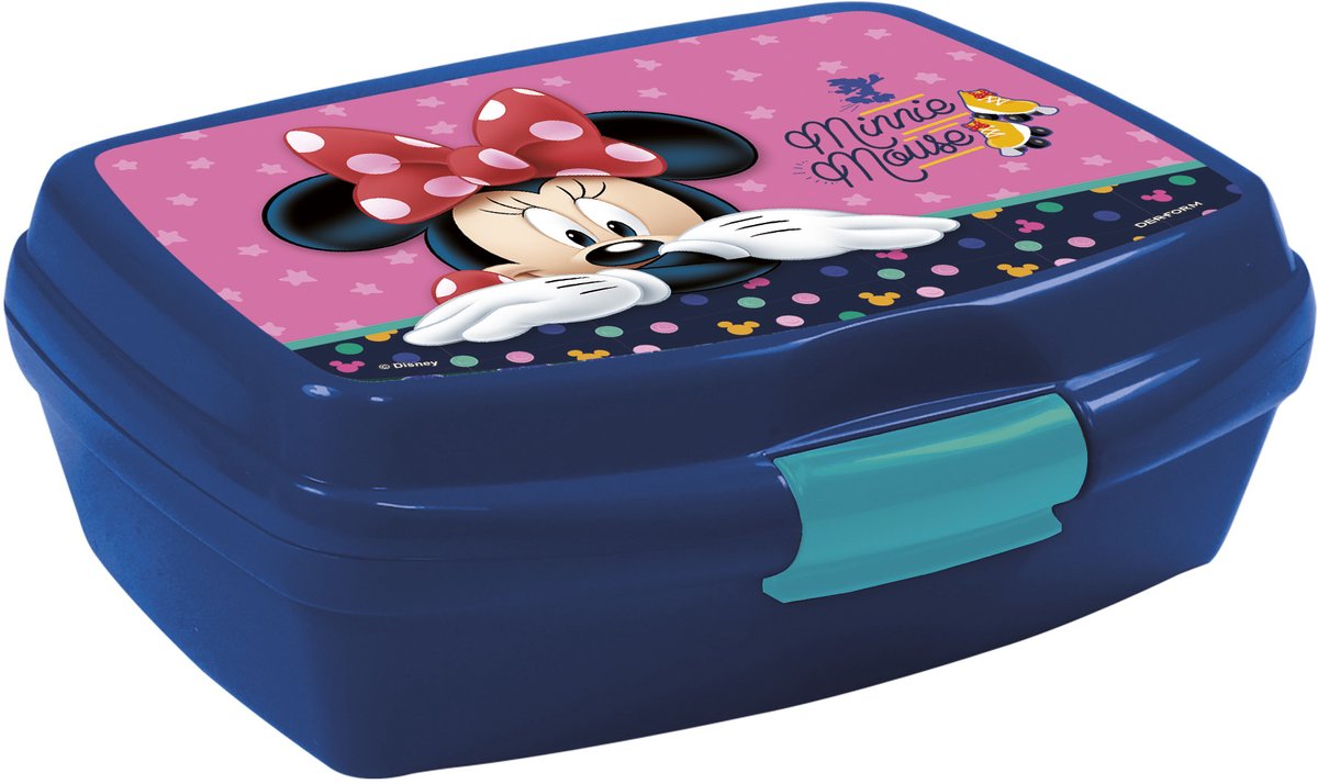Disney Minnie Mouse - Lunchbox - 10 x 6 x 15 cm - Blauw
